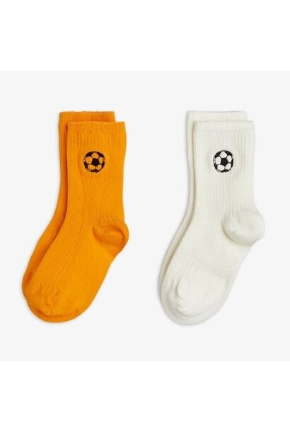 Mini Rodini football emb ribbed 2-pack socks multi