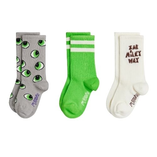 Mini Rodini eyes 3-pack socks multi-1