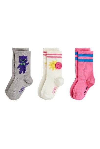 Mini Rodini alien 3-pack socks multi