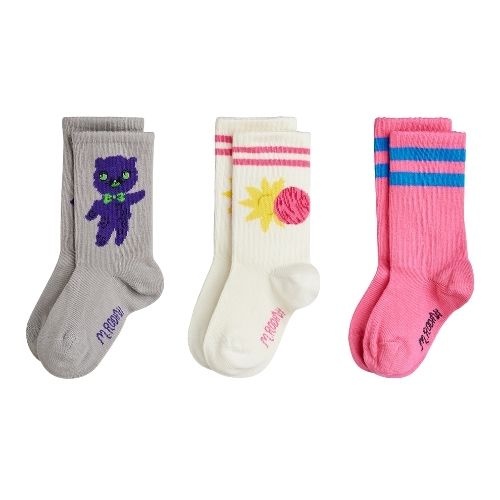 Mini Rodini alien 3-pack socks multi-1