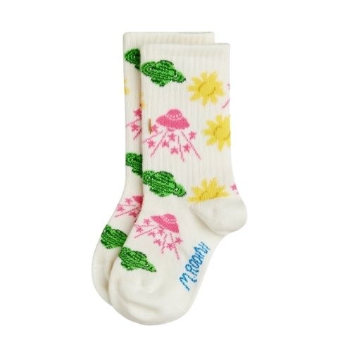 Mini Rodini space 1-pack socks off-white-1