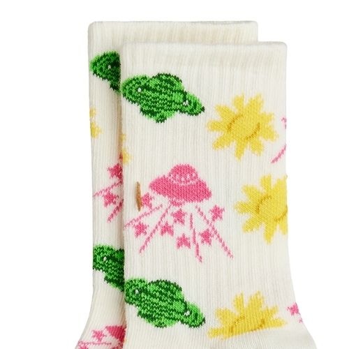 Mini Rodini space 1-pack socks off-white-2