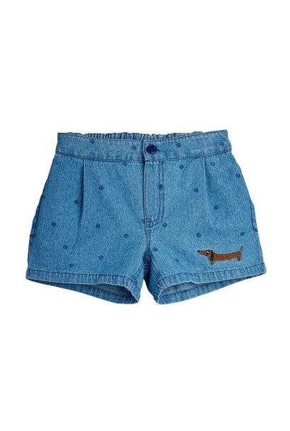Mini Rodini lw denim dots aop shorts 2 blue