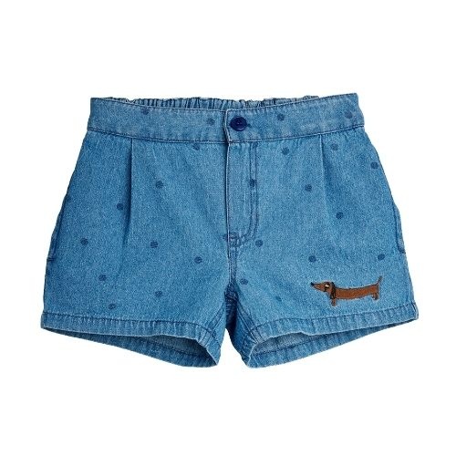 Mini Rodini lw denim dots aop shorts 2 blue-1