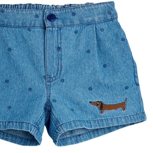Mini Rodini lw denim dots aop shorts 2 blue-3