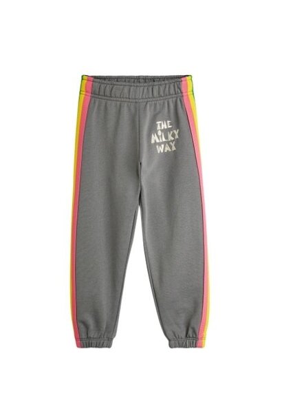 Mini Rodini the milky way rainbow panel sweatpants grey