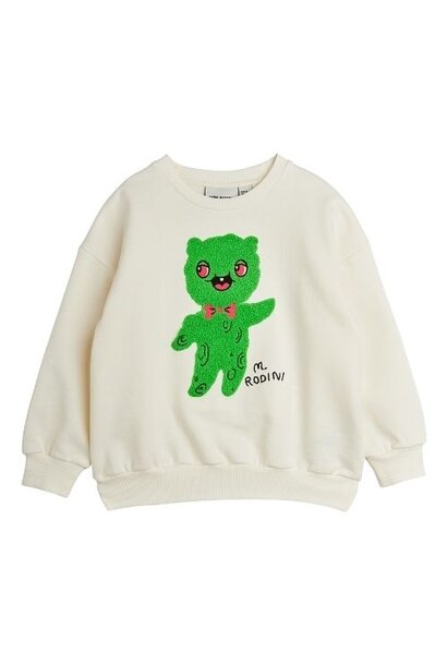 Mini Rodini alien chenille sweatshirt off-white
