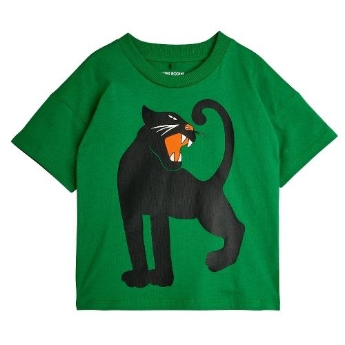 Mini Rodini panther sp ss tee green-1