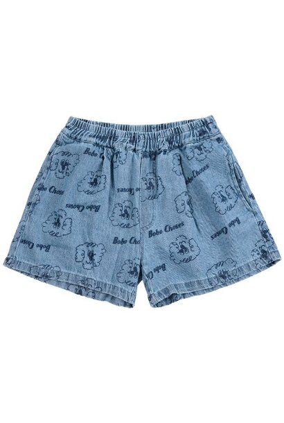 Bobo Choses pickles the dog all over denim short - korte broek