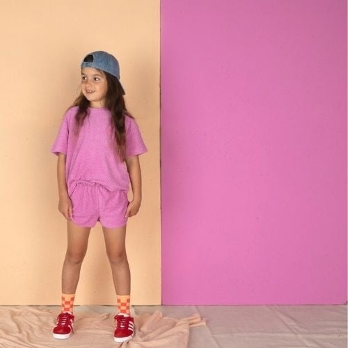 Nixnut checkered socks coral - sokken-3