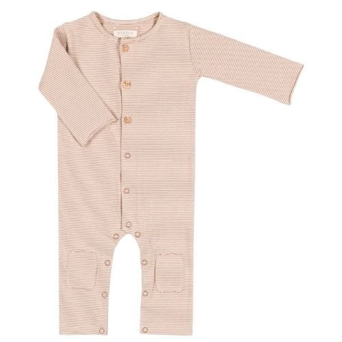 Nixnut butt onesie biscuit stripe - romper-1