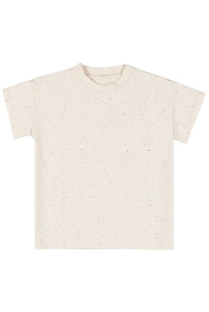 Nixnut sie t-shirt ecru speckle - shirt