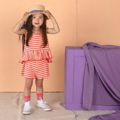 Nixnut sum top coral stripe - shirt-3