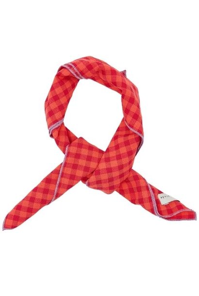Petit Blush scarf check red - sjaal