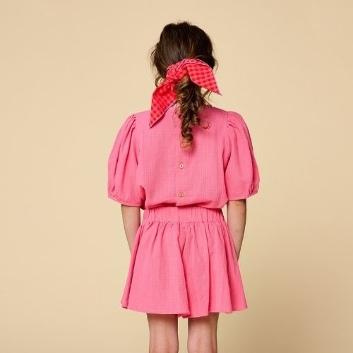 Petit Blush puff sleeve blouse pink lemonade-4