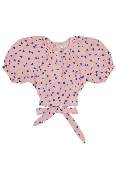 Petit Blush adele blouse candy hearts aop