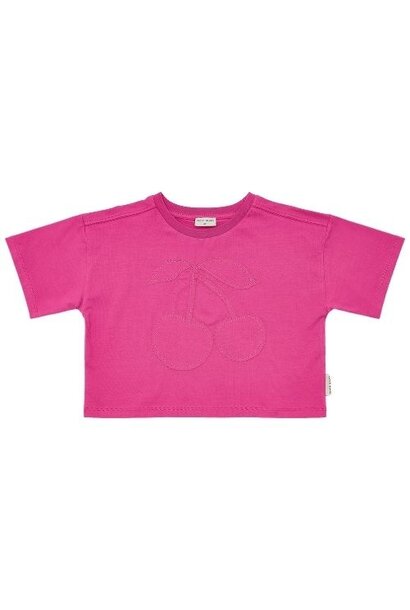 Petit Blush cherry t-shirt rose violet