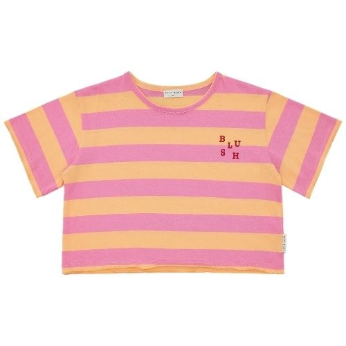Petit Blush stripe t-shirt cashmere rose peach cobbler-1