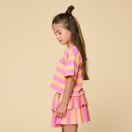 Petit Blush stripe t-shirt cashmere rose peach cobbler-3