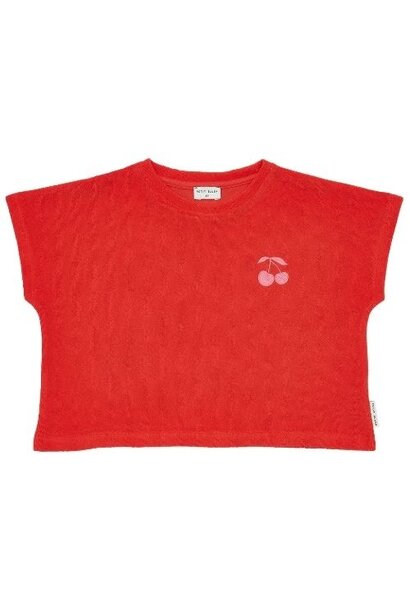 Petit Blush towel top cherry grenadine - shirt