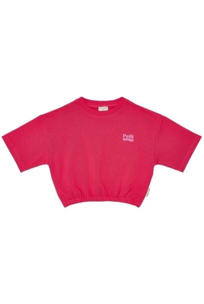Petit Blush t-shirt elastic waist raspberry wine