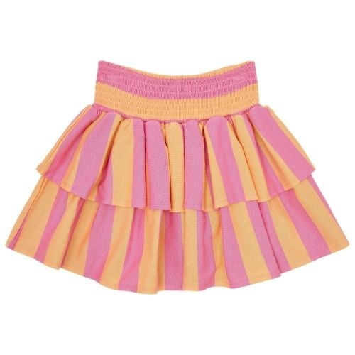 Petit Blush stripe smock skirt cashmere rose peach cobbler - rok-1