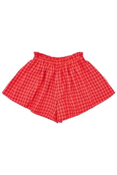 Petit Blush ruffle short check red
