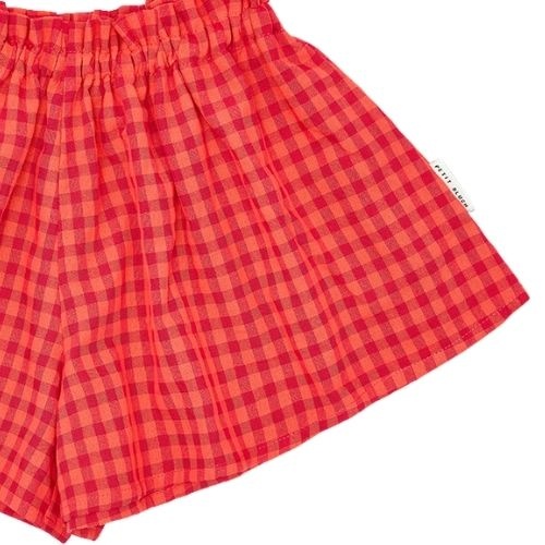 Petit Blush ruffle short check red-7