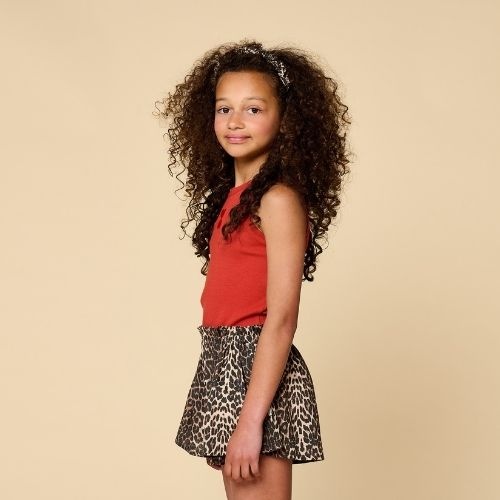 Petit Blush jeans short leopard aop-5