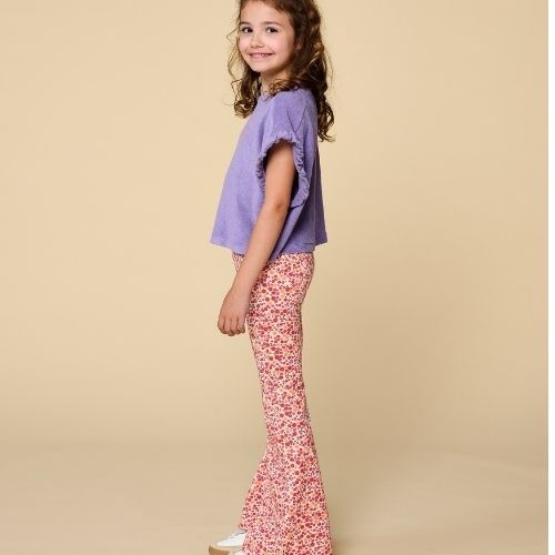 Petit Blush bowie flared pants small flowers aop - broek-2