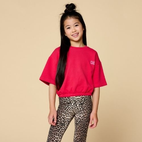 Petit Blush bowie flared pants leopard aop - broek-3