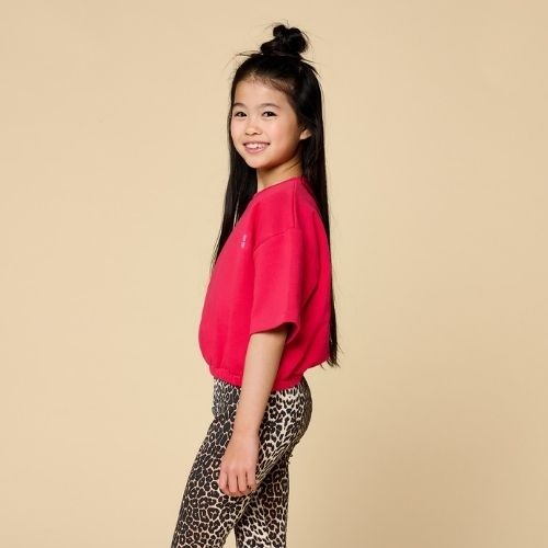 Petit Blush bowie flared pants leopard aop - broek-2