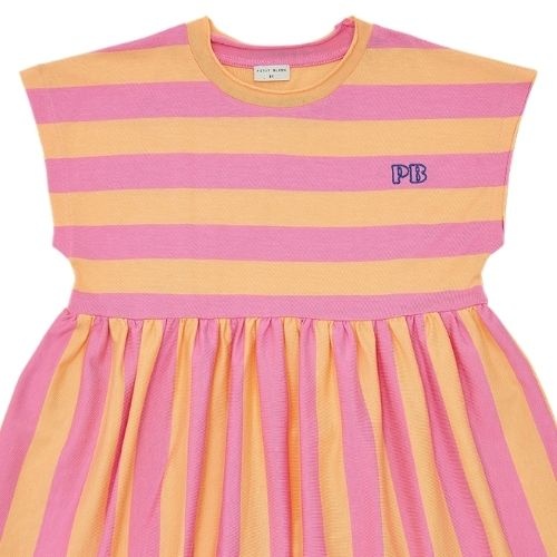 Petit Blush stripe dress cashmere rose peach cobbler - jurk-8