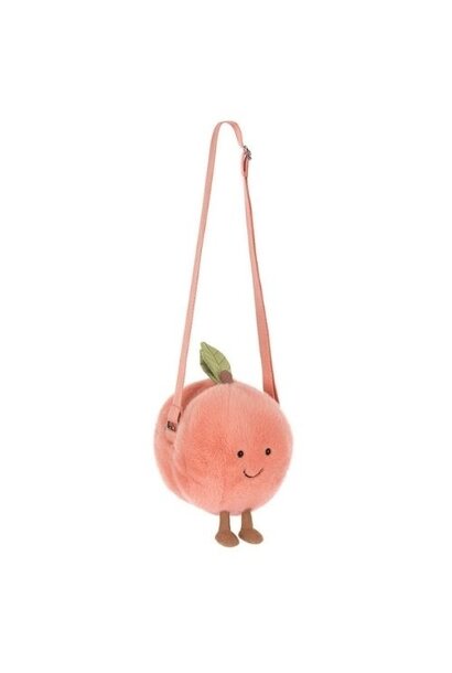 Jellycat amuseables peach shoulder bag