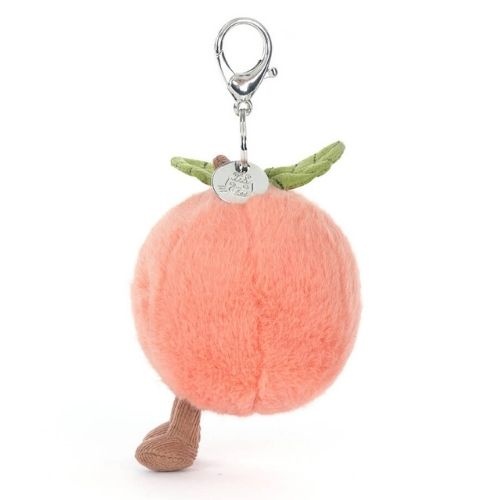 Jellycat amuseables peach bag charm-3