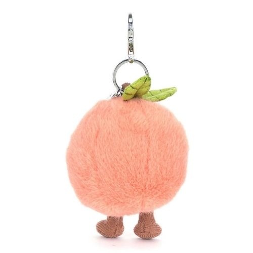 Jellycat amuseables peach bag charm-4