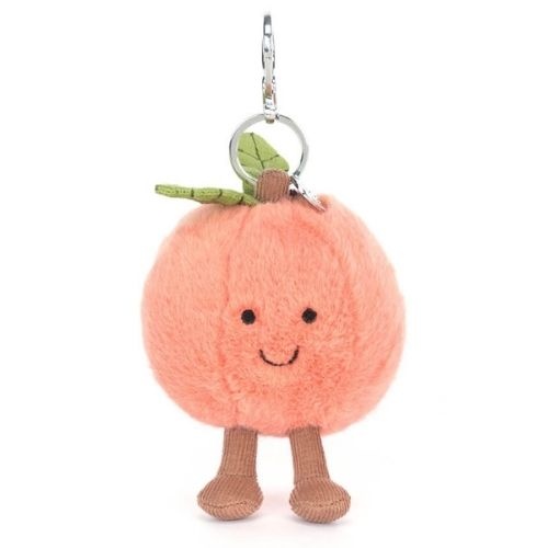 Jellycat amuseables peach bag charm-5