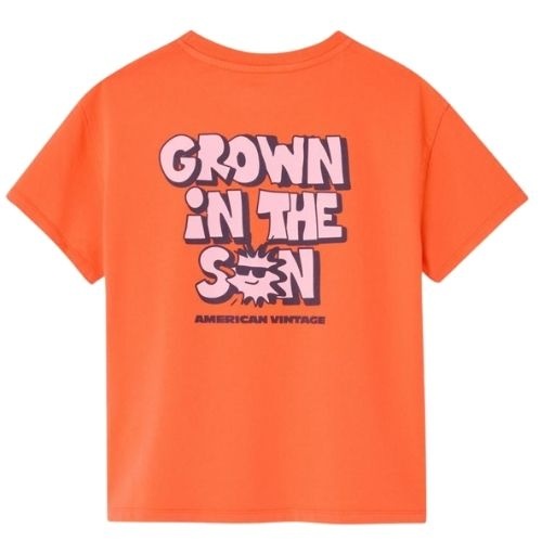 American Vintage fizvalley t-shirt imprime mandarine vintage-2