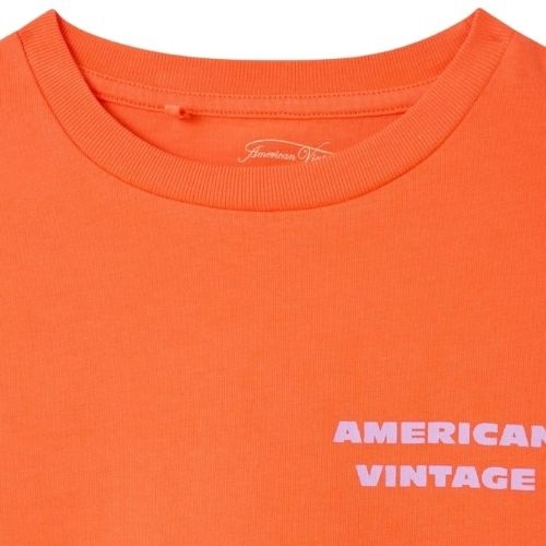 American Vintage fizvalley t-shirt imprime mandarine vintage-4