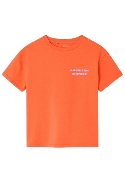 American Vintage fizvalley t-shirt imprime mandarine vintage