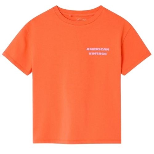 American Vintage fizvalley t-shirt imprime mandarine vintage-1