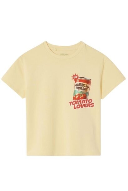 American Vintage fizvalley t-shirt imprime creme anglaise vintage
