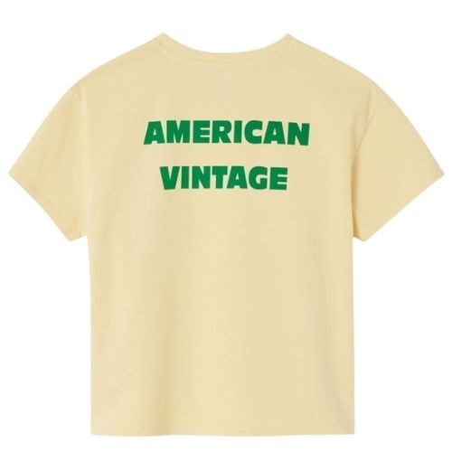 American Vintage fizvalley t-shirt imprime creme anglaise vintage-2