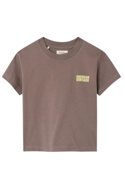 American Vintage gixy t-shirt ample mc col rond ash