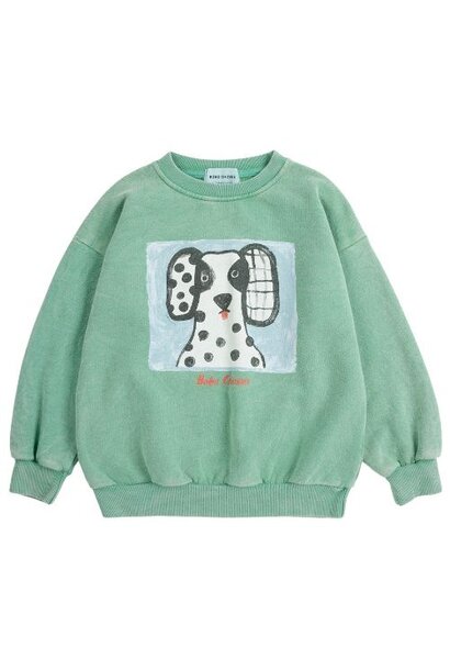 Bobo Choses van dog sweatshirt mint green - trui