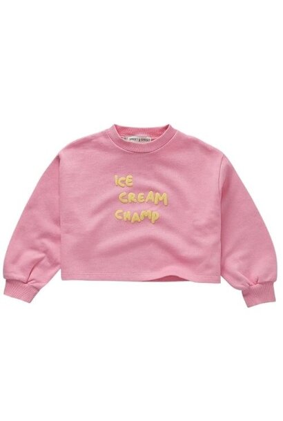 Sproet & Sproet boxy batman sleeve ice cream podium pink | trui