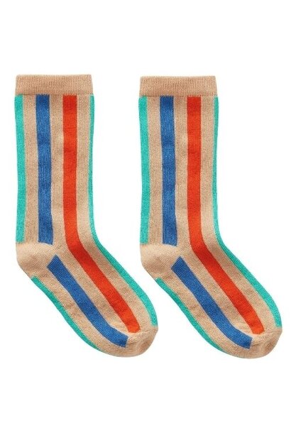 Sproet & Sproet socks muli stripe green sand | sokken