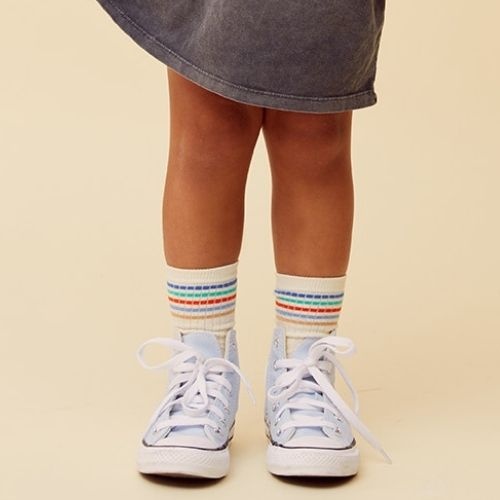 Sproet & Sproet sport socks blue off-white | sokken-2