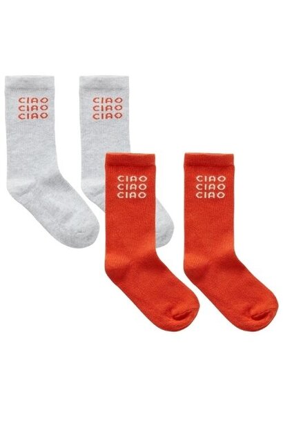 Sproet & Sproet socks 2-pack red fiesta | sokken