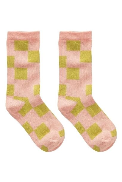 Sproet & Sproet socks blocks blush pink | sokken